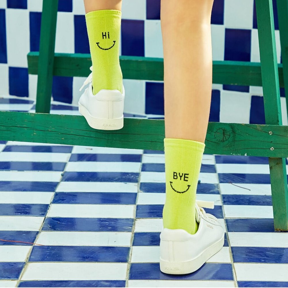 Hi Bye printing socks set